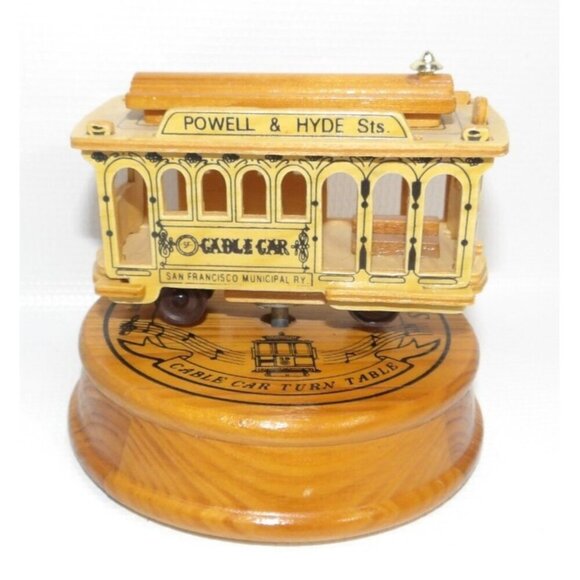 CTC wooden music box San Francisco Cable Car approx 5" tall - Picture 1 of 4